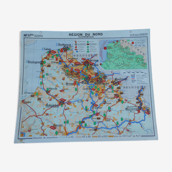 School map no.11 Région du nord edition Hachette