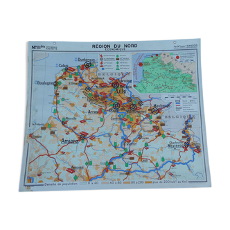 School map no.11 Région du nord edition Hachette