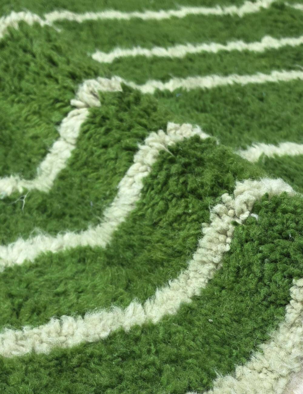 Tapis Vert Contemporain - 304 x 258 cm