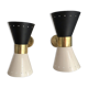 Paire appliques diabolo italienne noires