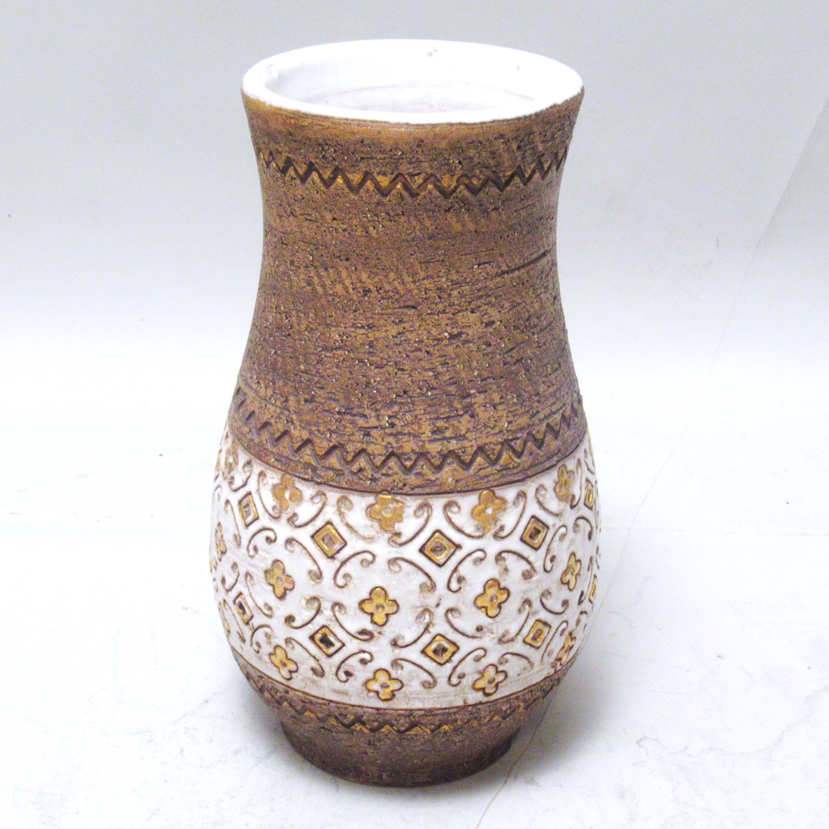 Aldo Londo Bitossi Brutalist Vase 1960s