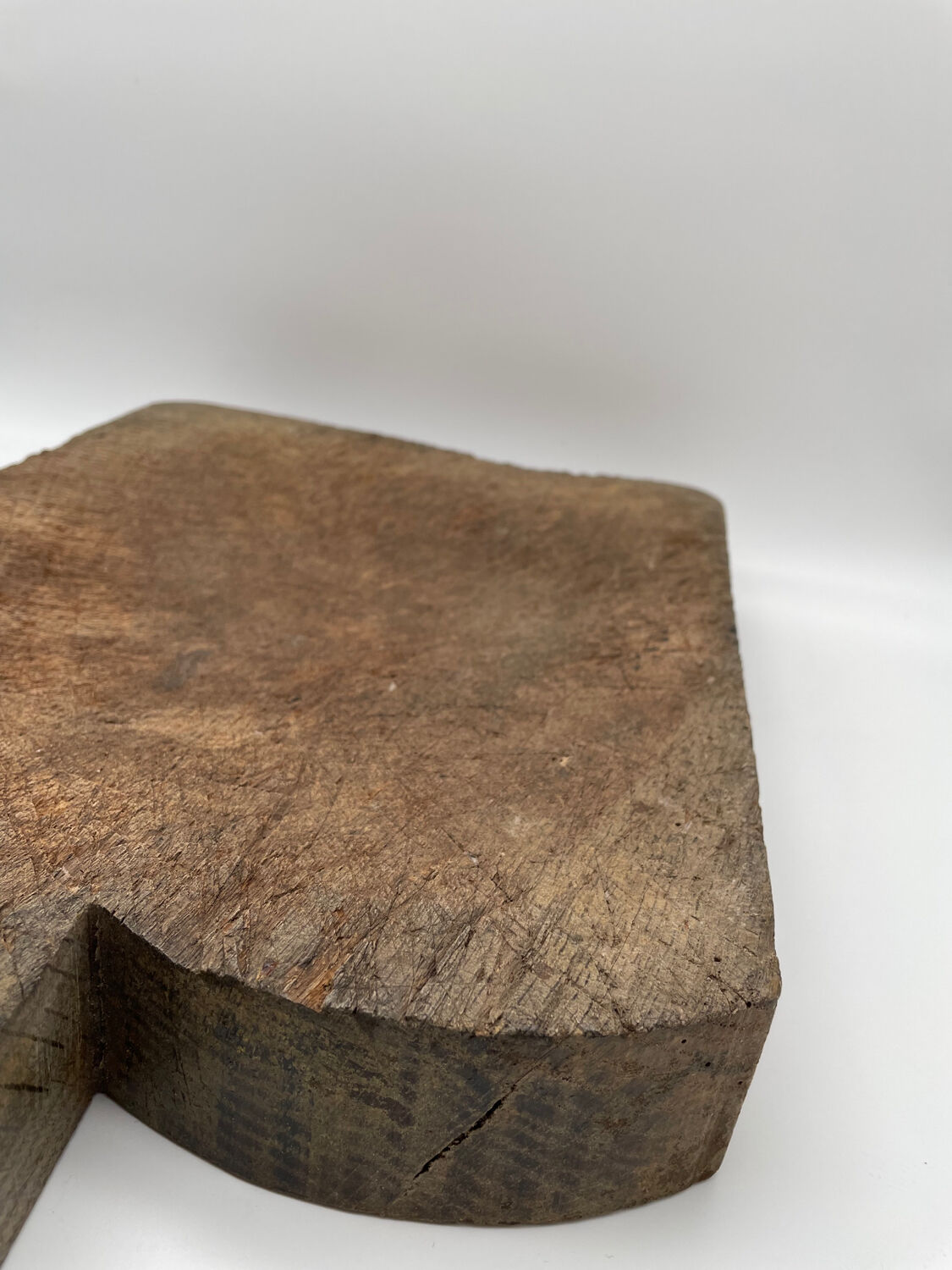 Ancienne planche billot à découper en bois