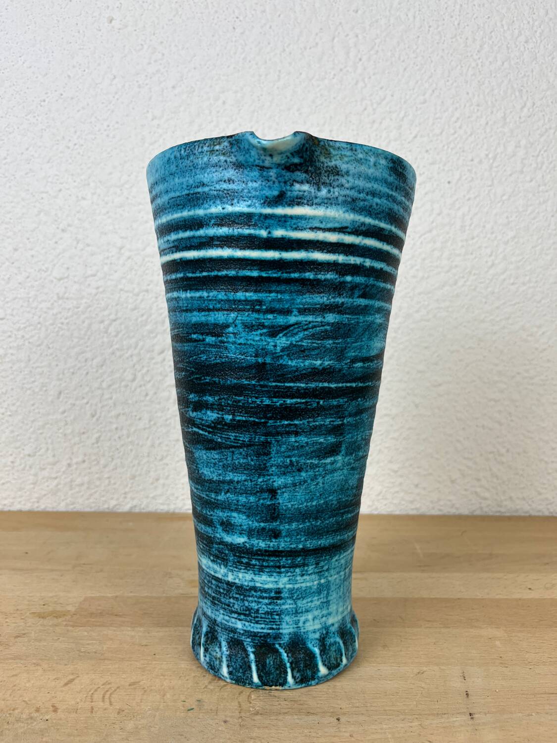 Accolay blue ceramic pitcher