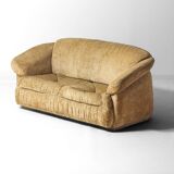 Italian two-seater sofa in beige velvet, 1970s