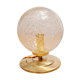 Vintage globe table lamp in molded glass