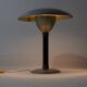 Italian desk / table mushroom lamp in brushed metal, 1950s