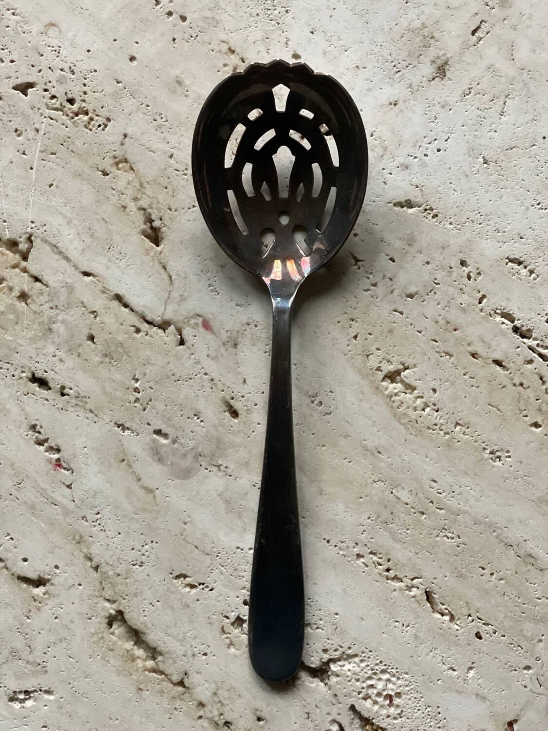 Christofle silver-plated ice cream or fruit serving spoon