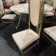 Ensemble de 6 chaises Bambou en laiton 1980