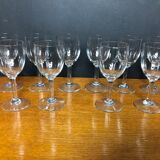 10 wine glasses decorated "stars"