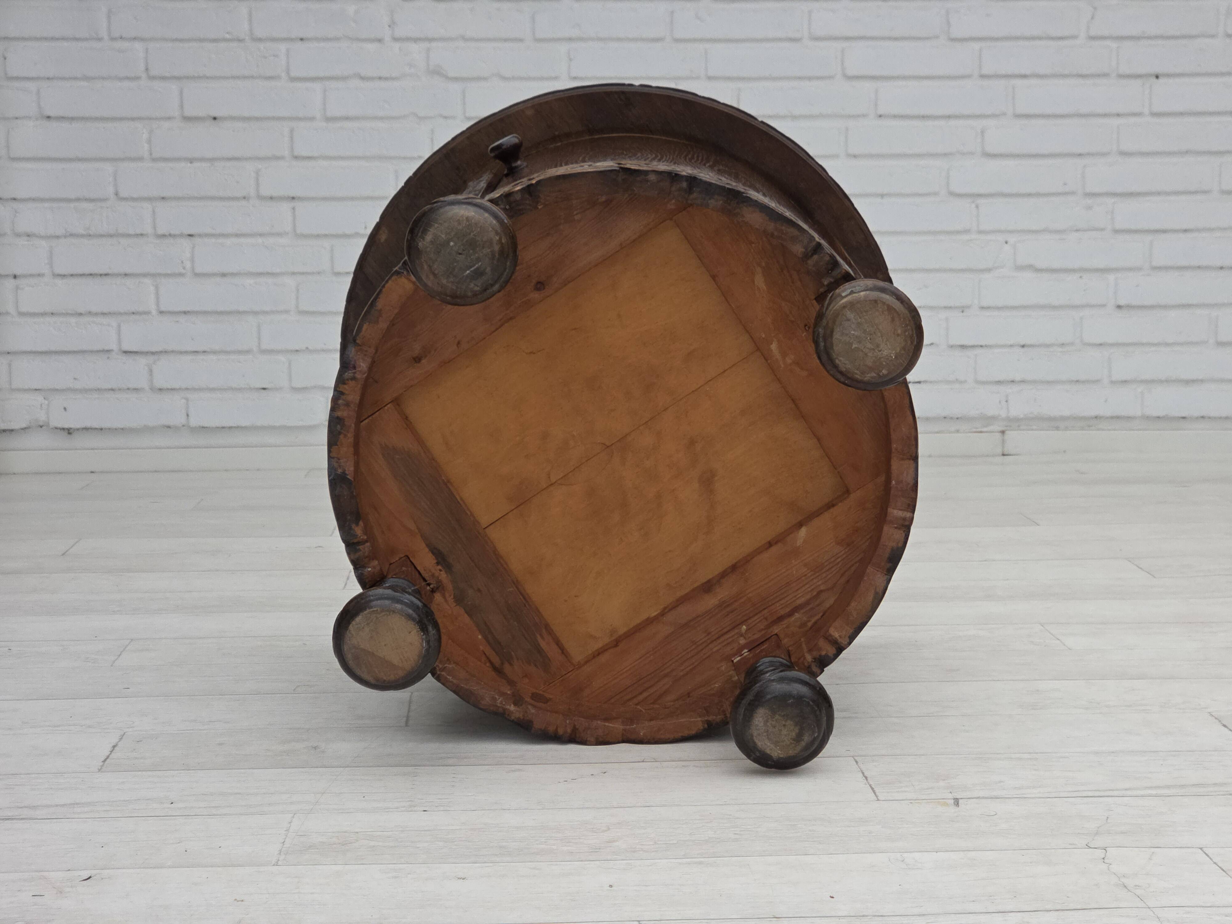 1930s, Scandinavian side cabinet, dark oak wood.