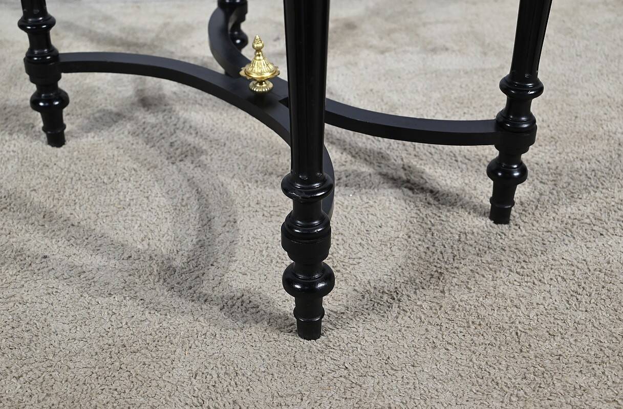 Small Living Room Table in Rosewood and Amboyna Burl, Louis XVI style, Napoleon III period – Mili