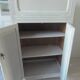 Small vintage piece of furniture sublimated in a linen shade, wooden top.
