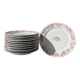 Lot de 11 petites assiettes fleuris, Théodore Haviland, Limoge.