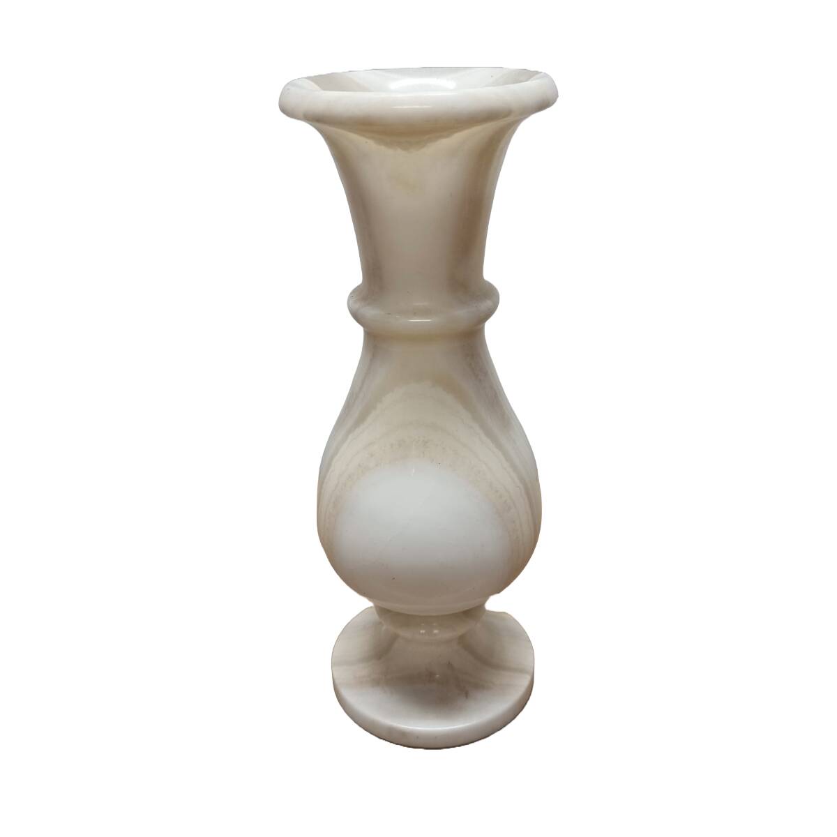 Vintage White Marble Vase 70s, 1970s