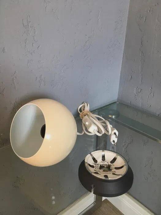 Abo Randers Eye Ball lamp by Jørgen Berthel, cream, Denmark, 1960s