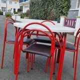 Vintage table and 6 chairs set