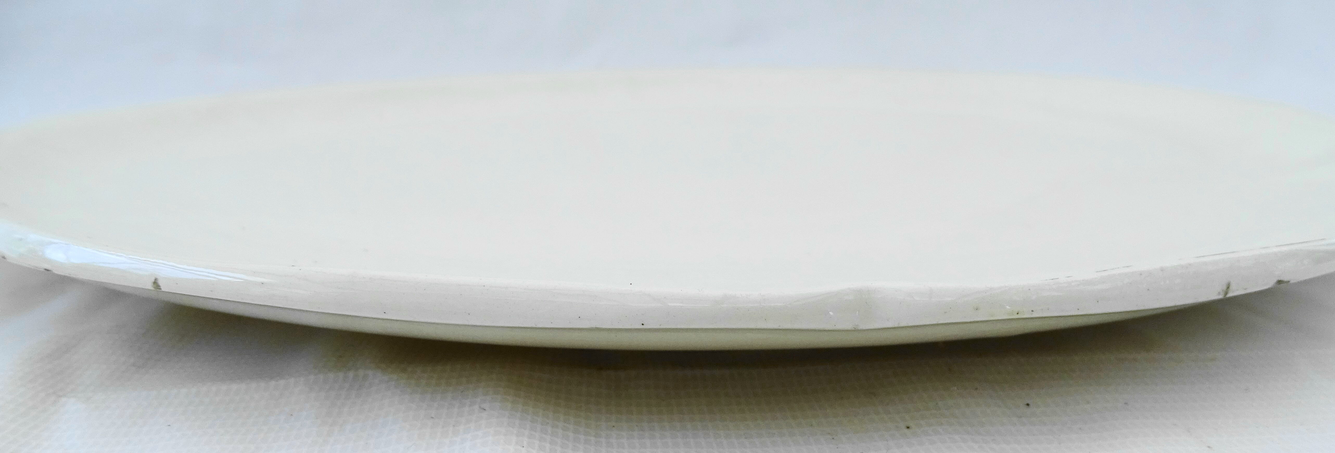 Pair of large Sarreguemines cake dishes