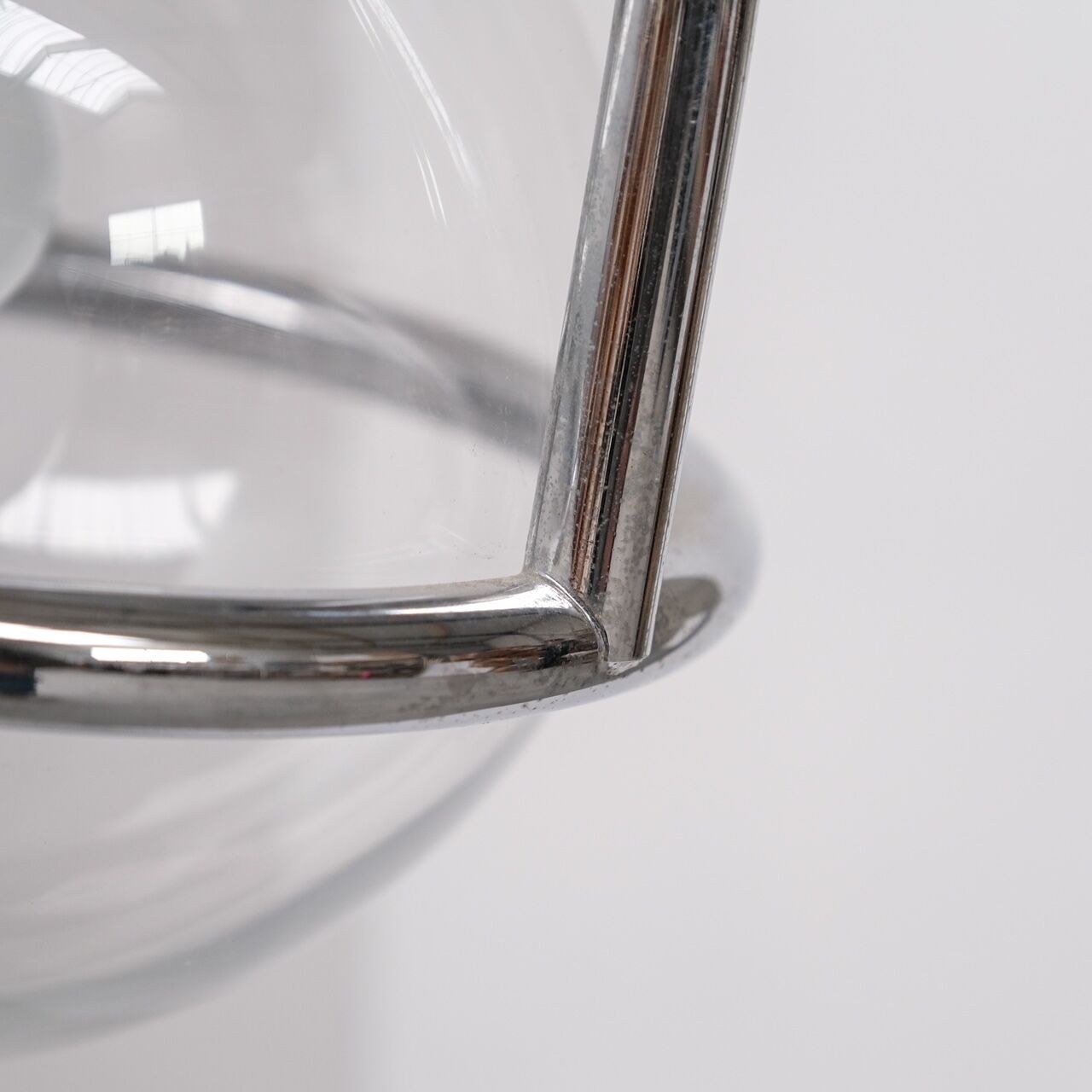 Chrome and clear glass mid-century kinkeldey wall light