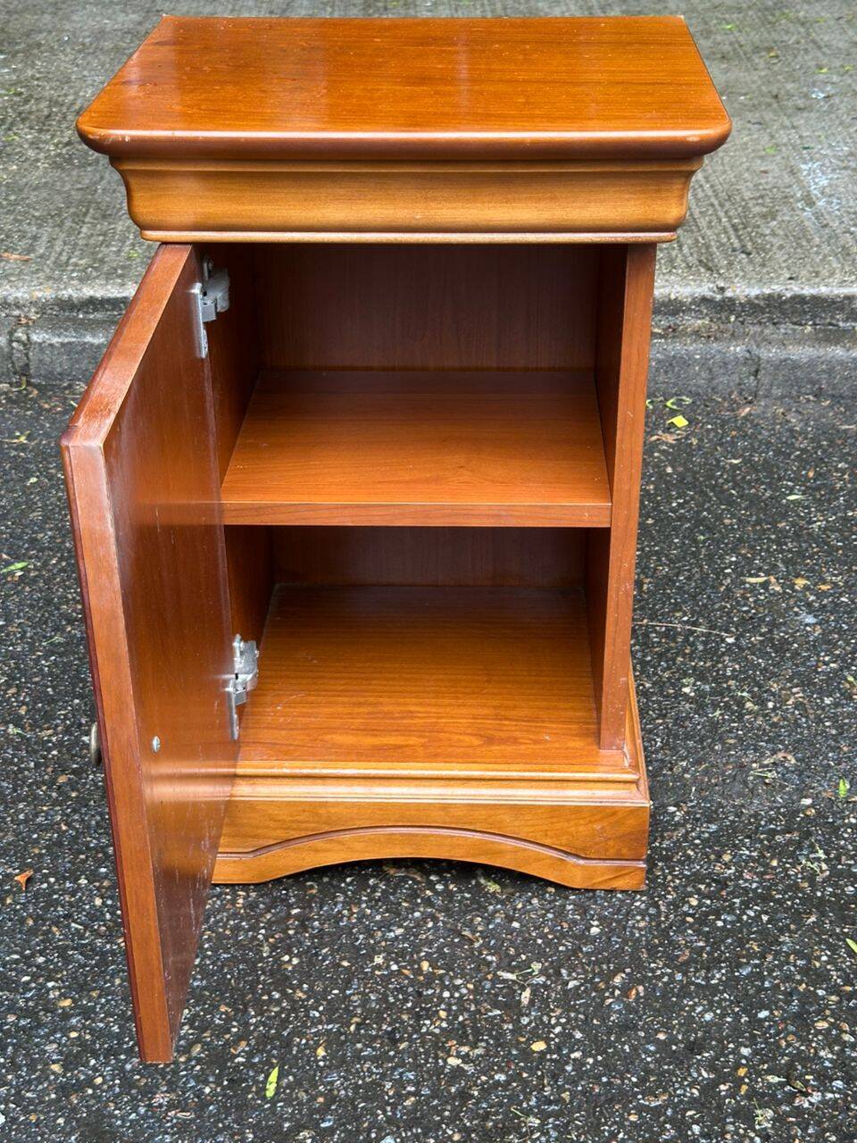 Louis Philippe bedside table in solid wood 1970