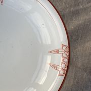 Coupe à fruits compotier en porcelaine blanche art déco
