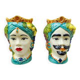 teste di moro  siciliane in ceramica