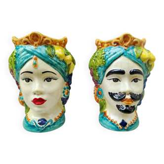 teste di moro  siciliane in ceramica