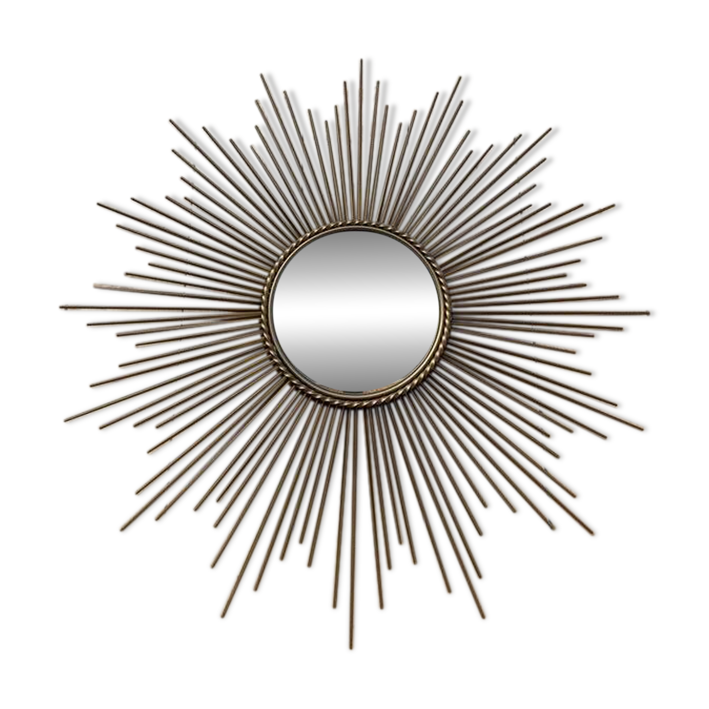 Miroir de sorcière bombé signe Chaty Vallauris