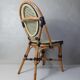 Chaise de bistrot médaillon en rotin et scoubidou
