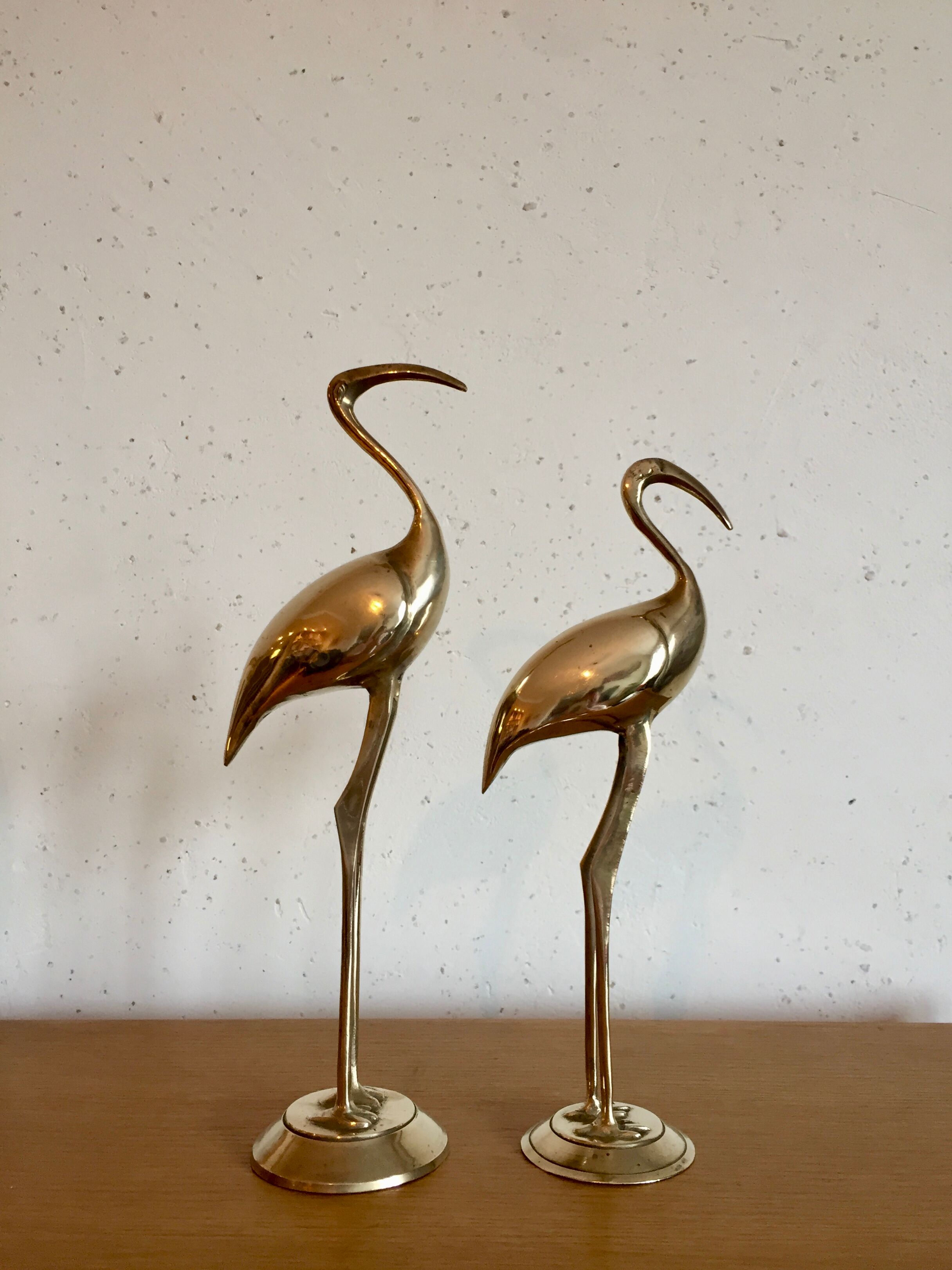 Couple of vintage brass birds 70's
