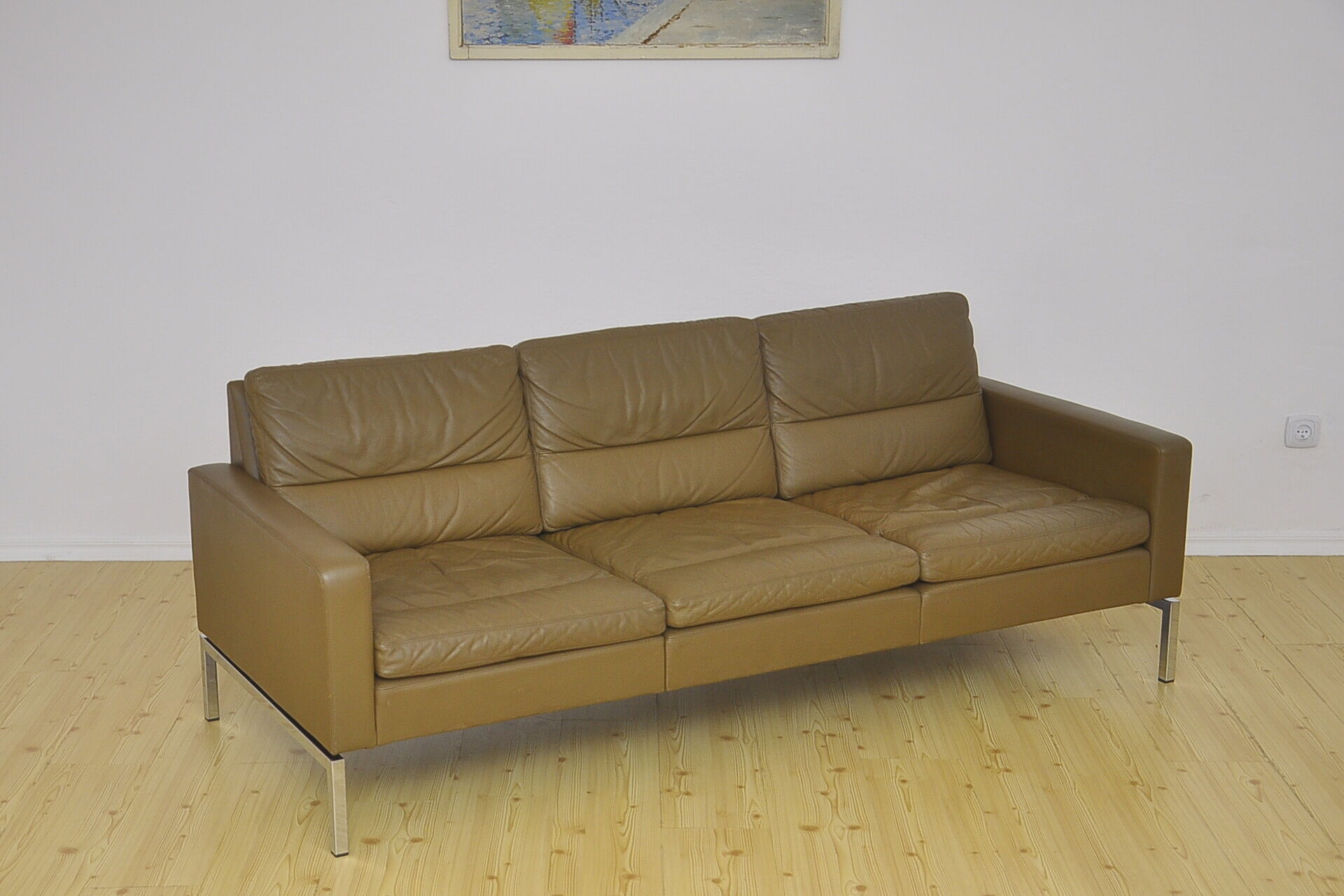 Leather sofa and armchair by Hans Peter Piehl for Wilkhahn, 1960s