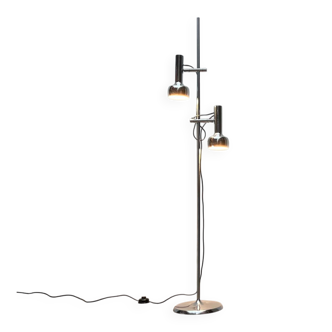 Minimalist floor lamp from the Swiss space age mid-century by the SLZ team for Swisslamps International, 1960s.