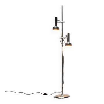 Lampe sur pied minimaliste de l’ère spatiale suisse du milieu du siècle par l'équipe SLZ pour Swisslamps International, années 1960