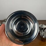 Set of 6 vintage stainless steel coffee cups, 1970