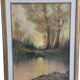 Paysage huile sur toile, fin du 20ème siècle