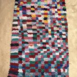 Colorful Boucherouite Moroccan rug - 141 x 237 cm