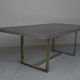 Table vintage 1970 métal chromé et verre