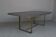 Vintage table 1970 chrome metal and glass
