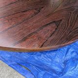 Extendable rosewood dining table with butterfly leaf, vintage Scandinavian