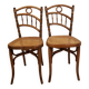 Pairs of old caned bistro chairs cambier n°229