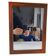 1960s Czechoslovak Mid-Century Wooden Mirror with Graphic Frame Detail