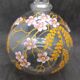 Glass vase/bottle with enamelled floral decoration in legras style in good condition