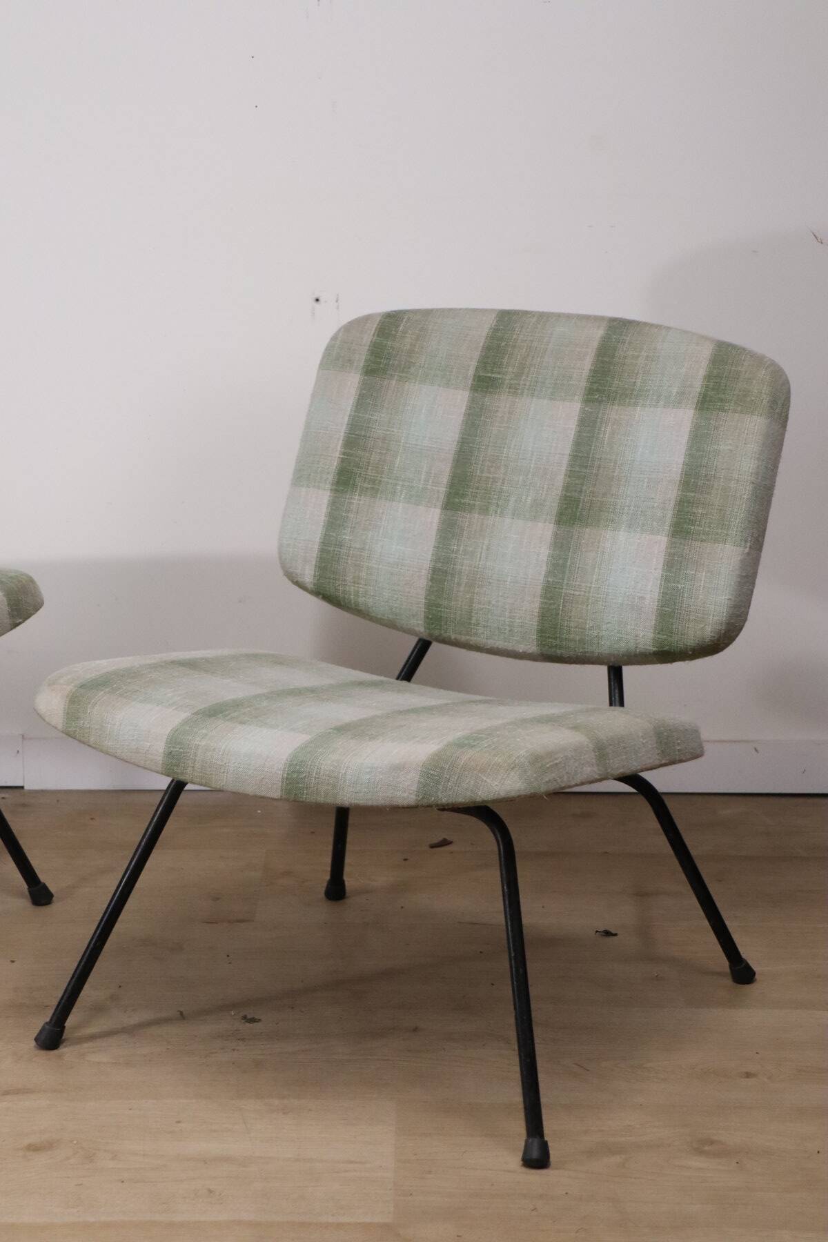 Paire de chauffeuses vintage de Pierre Paulin modèle CM190