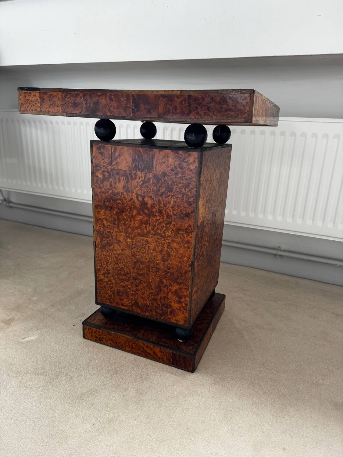 2 marquetry side tables