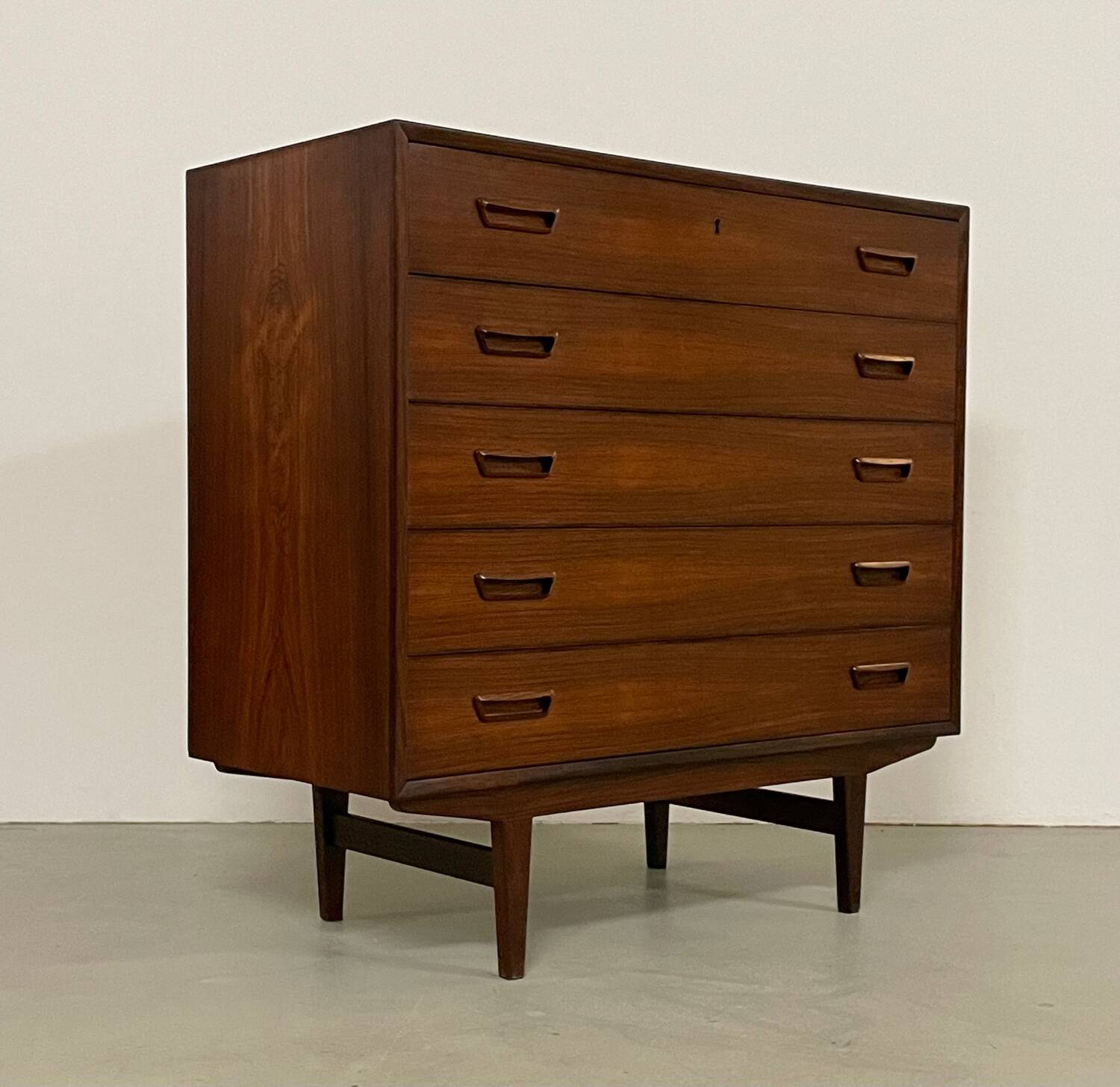 Scandinavian Chest of Drawers in Rosewood by Tibergaard 1960s