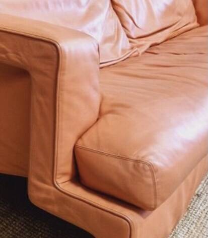Vintage 3 seater leather sofa