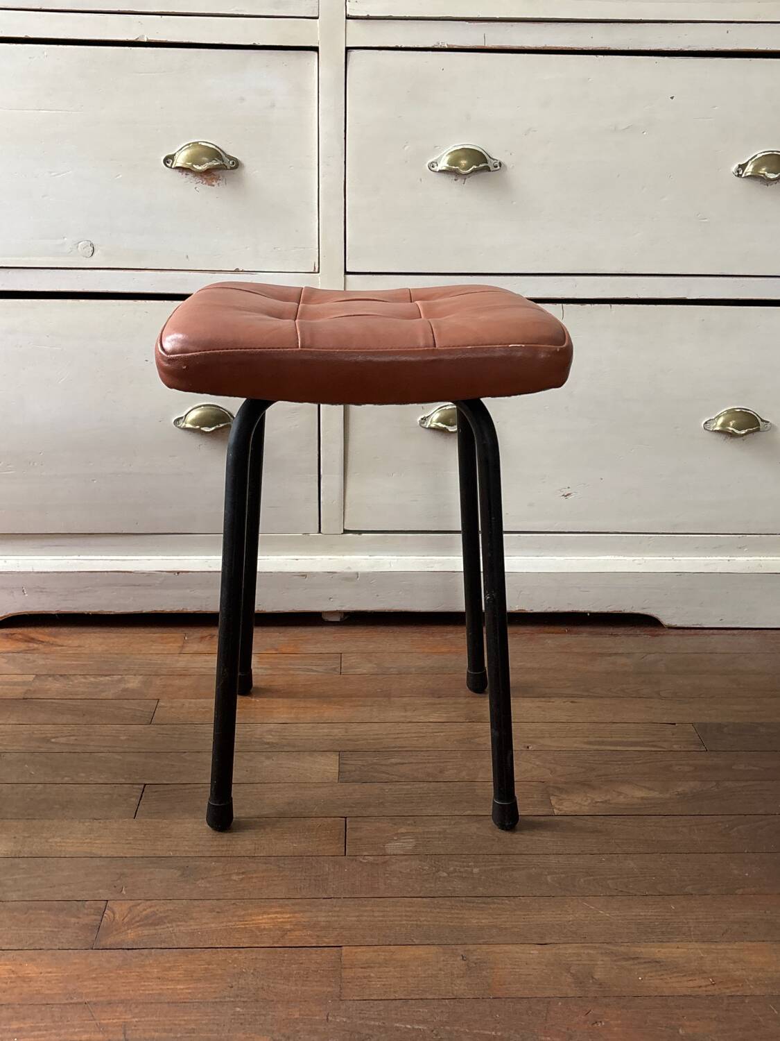 Vintage leatherette stool