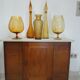 Italian "bumpy" yellow glass carafe