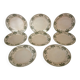 8 flat ironstone plates "Palmyre" Sarreguemines