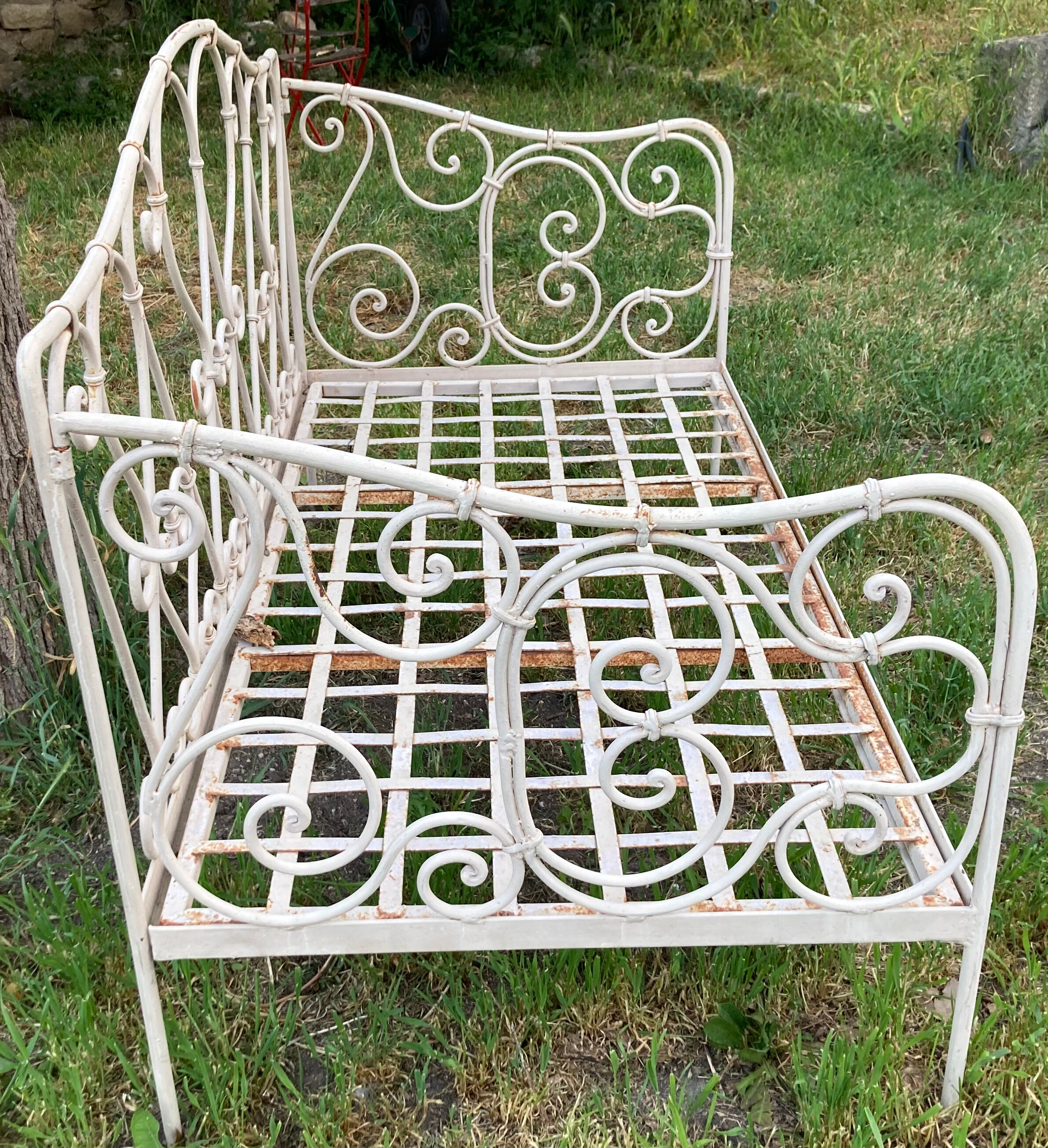 Wrought iron bench