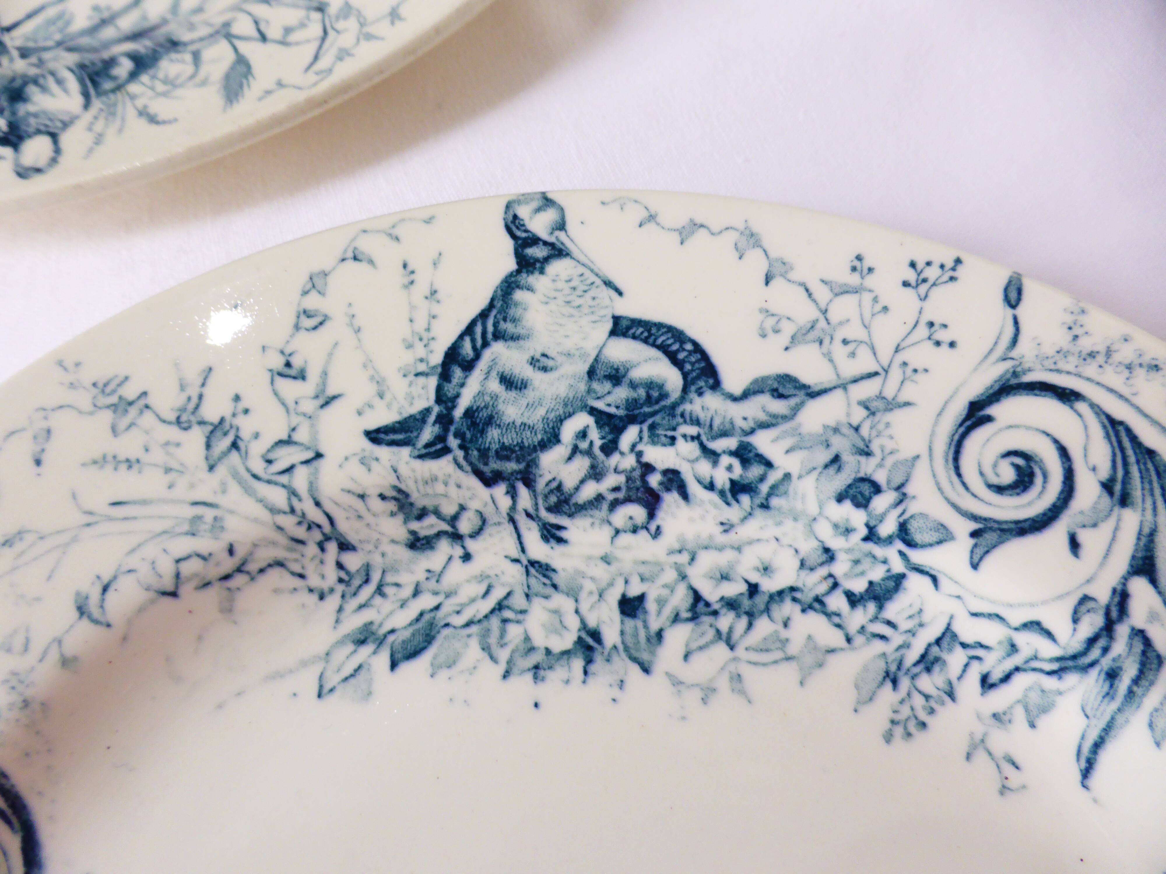 2 flat plates vintage K&G Luneville hunting model 220540